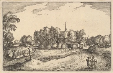 Klasztor, tablica 13 z Prowincji i Miasta Księstwa Brabancji, ok. 1900 r. 1610