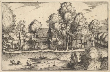 Staw, tablica 18 z Rejonu i Willi Księstwa Brabancji, ca. 1610