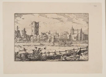 Dom w Cleef, niedaleko Haarlemu, z widoków w okolicach Haarlemu (Plaisante Plaetsen)