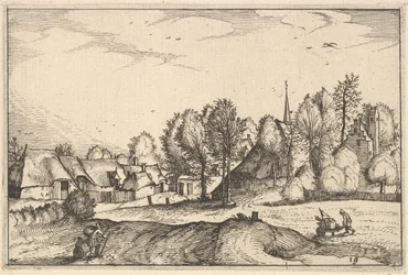 Droga do wsi, tablica 19 z Regionów i willi Księstwa Brabancji, ca. 1610