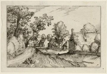 Wiejska droga, płyta siódma po Obrazach farm, wiejskich domów i rustykalnych wiosek (Praediorum villarum et rusticarum casularum icones)