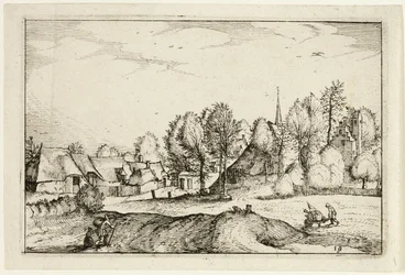 Road into a Village, plate nineteen after Pictures of Farms, Country Houses and Rustic Villages (Praediorum villarum et rusticarum casularum icones)