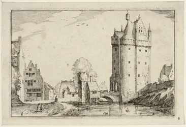 Brama miejska, płyta druga po Obrazach gospodarstw, domów wiejskich i wsi rustykalnych (Praediorum villarum et rusticarum casularum icones)