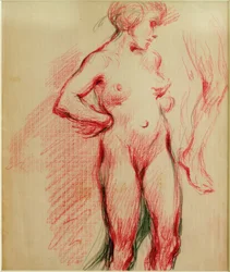 Stojący akt kobiecy
