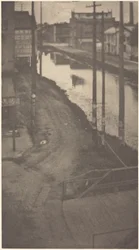 Słupy telegraficzne, ok. 1900 r. (zdjęcie)