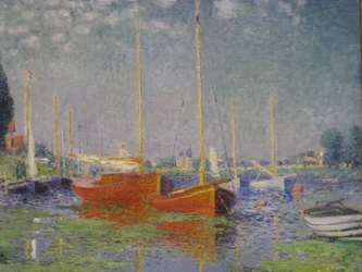 Czerwone łodzie w Argenteuil