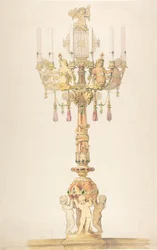 Projekt świecznika, 1810-38.
