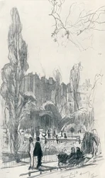 W Kensington Gardens — etap pierwszy, ok. 1920 r.