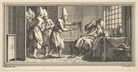 Wniesienie liny do więźnia, 1746-47.