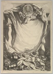 Ramka do talerza dedykacyjnego, XVIII wiek.