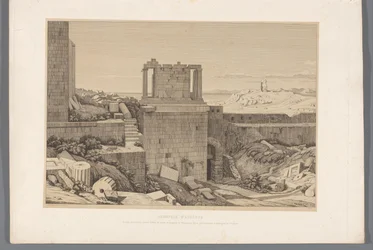 Gezicht op de Akropolis van Athene Akropol w Atenach (tytuł na obiekcie) Widoki najsłynniejszych miejsc starożytnej Grecji (...) (tytuł serii)