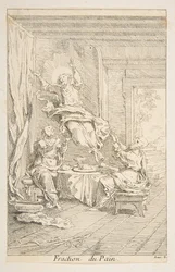 Podział Chleba.n.d. Twórcy: Claude Gillot, Jacques Gabriel Huquier.