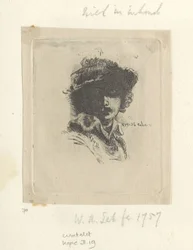 Zelfportret stawia Saskia: alleen Rembrandt Kolekcja osiemdziesięciu pięciu oryginalnych grafik (tytuł serii)