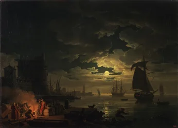 Port w Palermo w świetle księżyca, 1769