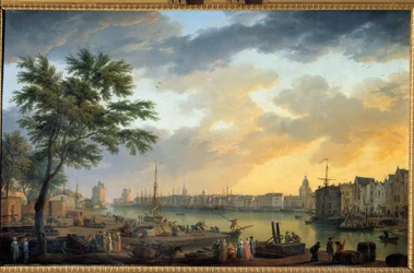 Widok portu w La Rochelle, obraz Josepha Verneta (1714-1789), 1762, Paryż, Musée de la Marine