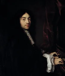 Fragment „”Portret organisty Charlesa Couperina (1638-1679) z córką malarza”” Obraz Claude