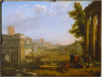Vue du Campo Vacino - Widok na Campo Vacino, Rzym 1636 ...