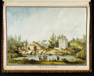Widok na Belweder i Skałę, z Recueil des plans du Petit Trianon Richarda Mique (1728-94)
