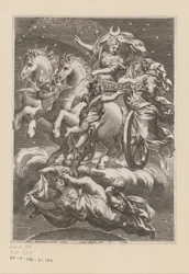Personifikacja Księżyca na jej rydwanie Strona tytułowa dla: Giovanni Battista Ferrari, De Florum cultura libri IV, 1633