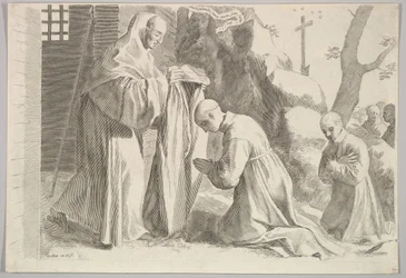 Św. Bernard przyjmuje zwyczaj mnichów.