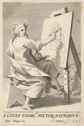 Św. Łukasz malujący Dziewicę, 1625.