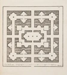 Projekt dla Parter, z Theater des Plans et Jardinages, wyd. 1652 (rycina)