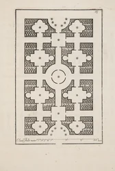 Projekt dla Parter, z Theater des Plans et Jardinages, wyd. 1652 (rycina)