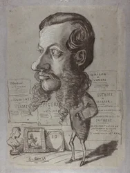 Karykatura Léona Manchona, ok.1858