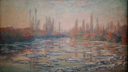 Lód, mówi się również jako Debacle on the Seine 1880 (olej na płótnie)