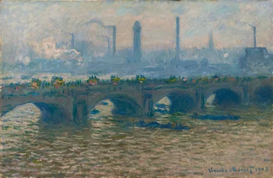 Le Pont de Waterloo, Temps gris Waterloo Bridge, Gray Weather, 1903.
