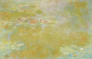 Staw z liliami wodnymi. Około 1916