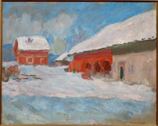 Czerwone domy w Björnegaard (Norwegia)