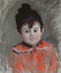 Michel Monet (1878-1966) w kapeluszu z pomponem, 1880