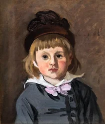 Portret Jeana Moneta w czapce z pomponem
