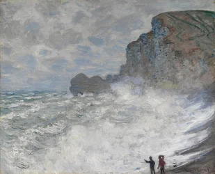 Trudna pogoda w Étretat. 1883