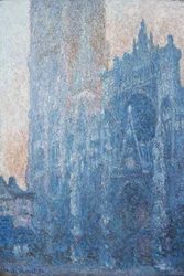 Katedra w Rouen, portal, poranne światło