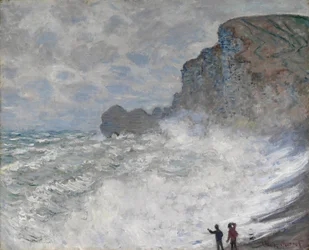 Ciężka pogoda w Étretat, 1883