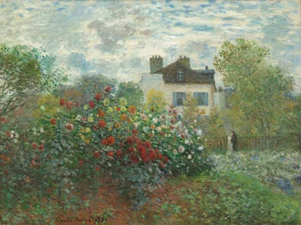 Ogród artysty w Argenteuil - Zakątek ogrodu z daliami, 1873