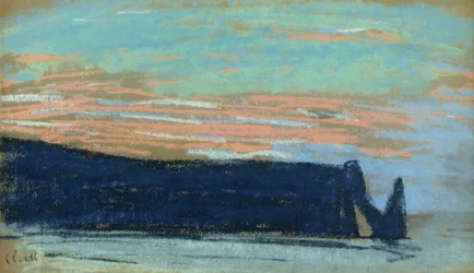 Klif w Etretat, c.1885 (pastel)