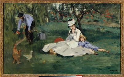 Rodzina Monetów w ogrodzie