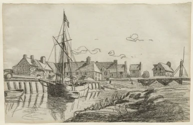 Port w Touques, ok. 1864 r.