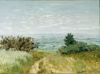 Widok z równiny na Argenteuil, zbocza Sannois - 1872. Olej na płótnie