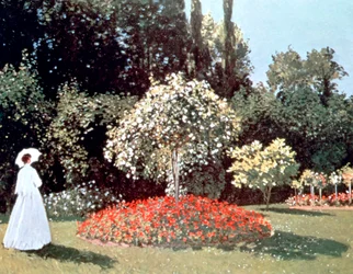Kobieta w ogrodzie, Sainte-Adresse, 1867
