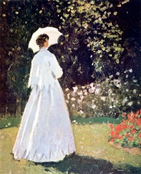 Kobieta w ogrodzie, Sainte-Adresse, detal, 1867