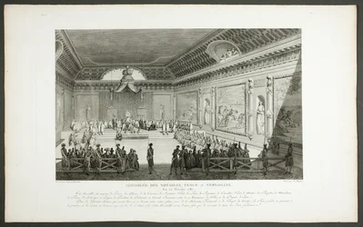 Zgromadzenie wybitnych osobistości w Wersalu, z serii Tableaux historiques de la Révolution française