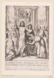 Uzdrowienie chromego mężczyzny i przekrzywionej kobiety w szabat Miracula Domini Nostri Jesu Christi (tytuł serii) Cuda Chrystusa (tytuł serii)