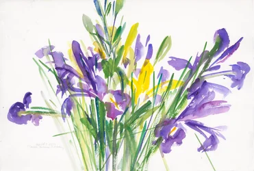 Irysy, 1999, (akwarela na papierze)