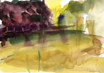 Park w Normandii, 1992 (akwarela)