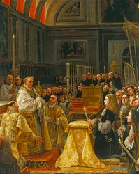 Adoracja Sagrada Forma przez Carlosa II, króla Hiszpanii