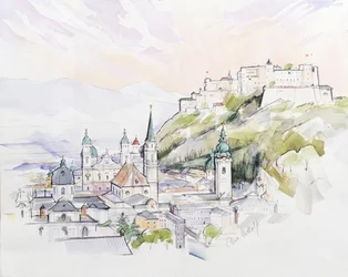 Salzburg Sunrise (wc na papierze)